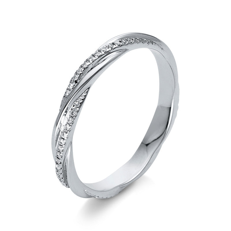 Ring 18 kt WG, 64 Brill. 0,14 ct, TW-si