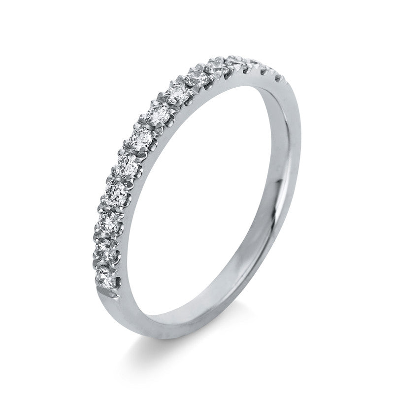 Ring 18 kt WG, 13 Brill. 0,34 ct, TW-si