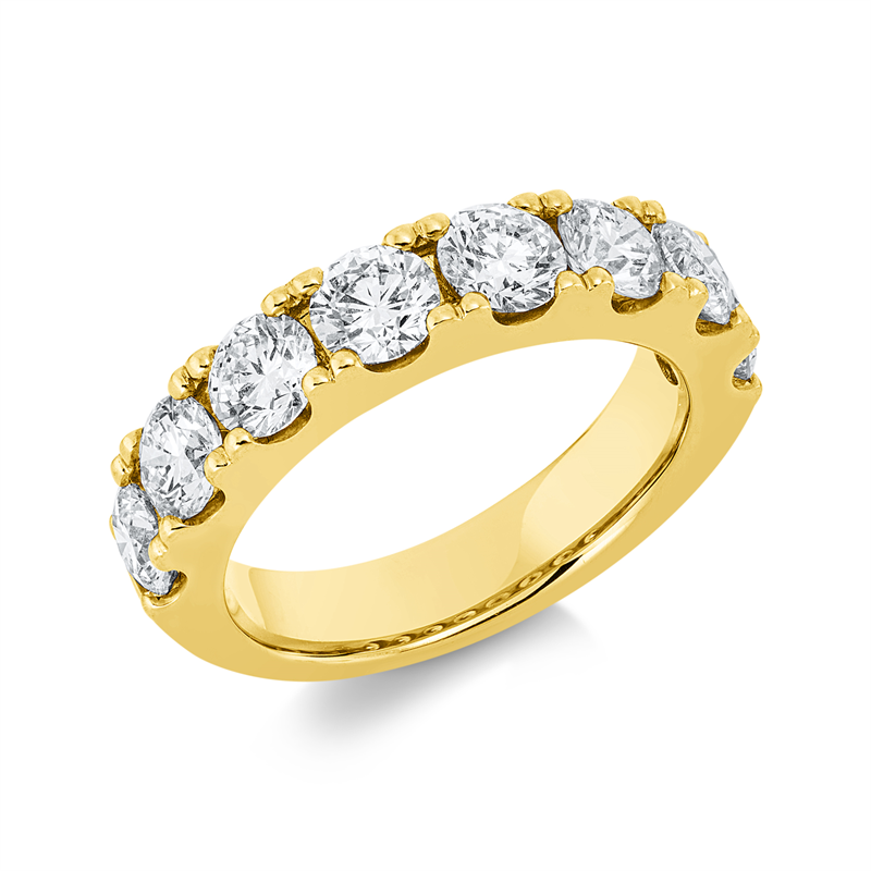 Ring 14 kt GG, 8 Brill. 2,01 ct, TW-si