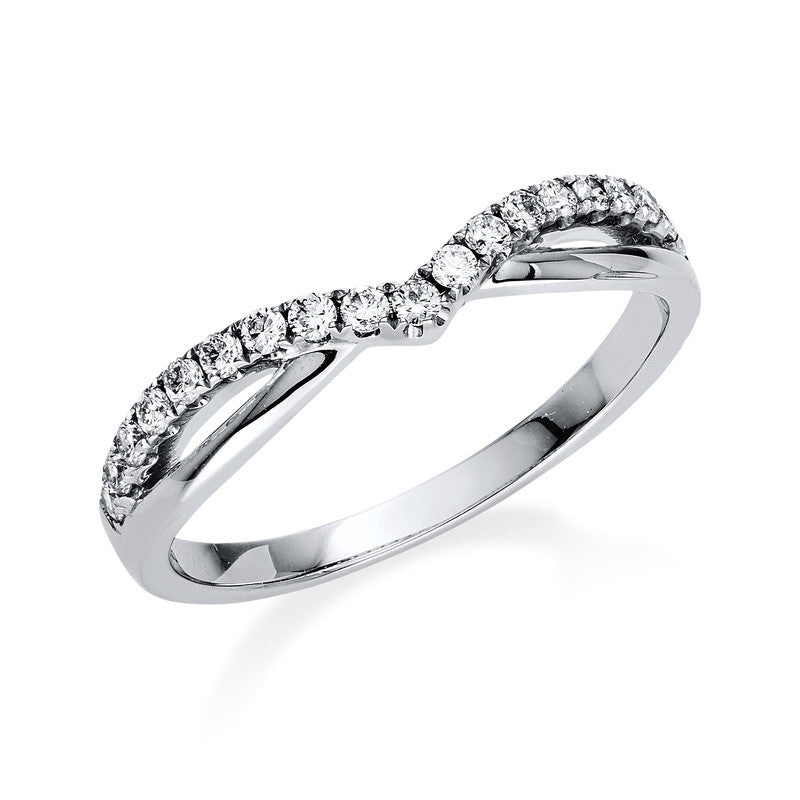 Ring 18 kt WG, 19 Brill. 0,26 ct, TW-si