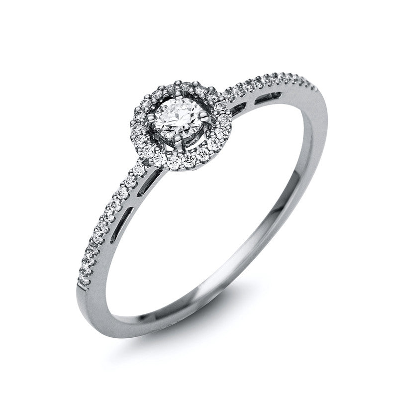 Ring 18 kt WG, 41 Brill. 0,21 ct, TW-si