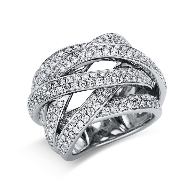 Ring 18 kt WG, 230 Brill. 2,42 ct, TW-vsi