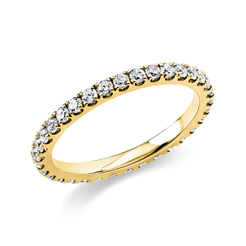 Ring 18 kt GG, 33 Brill. 0,71 ct, TW-si