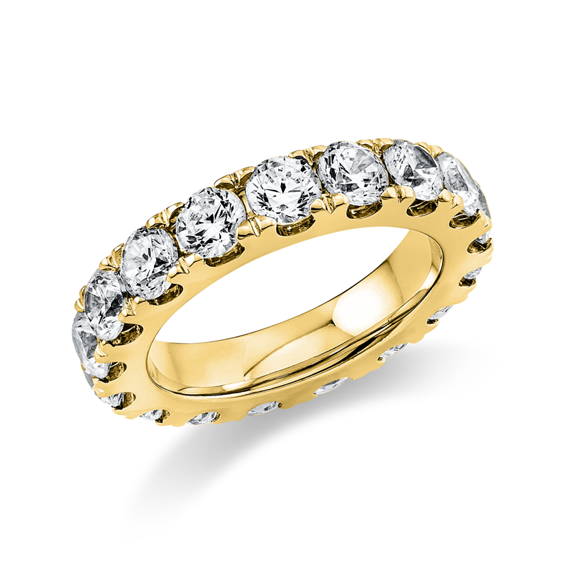 Ring 18 kt GG, 17 Brill. 3,96 ct, TW-si
