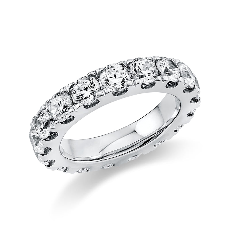 Ring 950 Pt Platin, 17 Brill. 3,93 ct, TW-si
