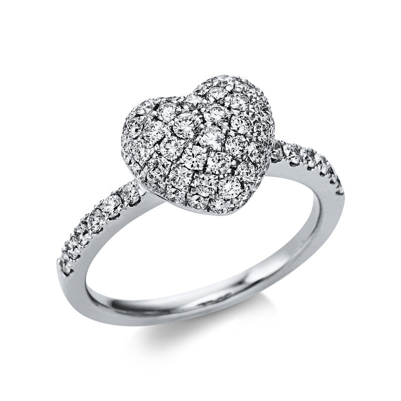 Ring 18 kt WG, 60 Brill. 0,92 ct, TW-vsi/si