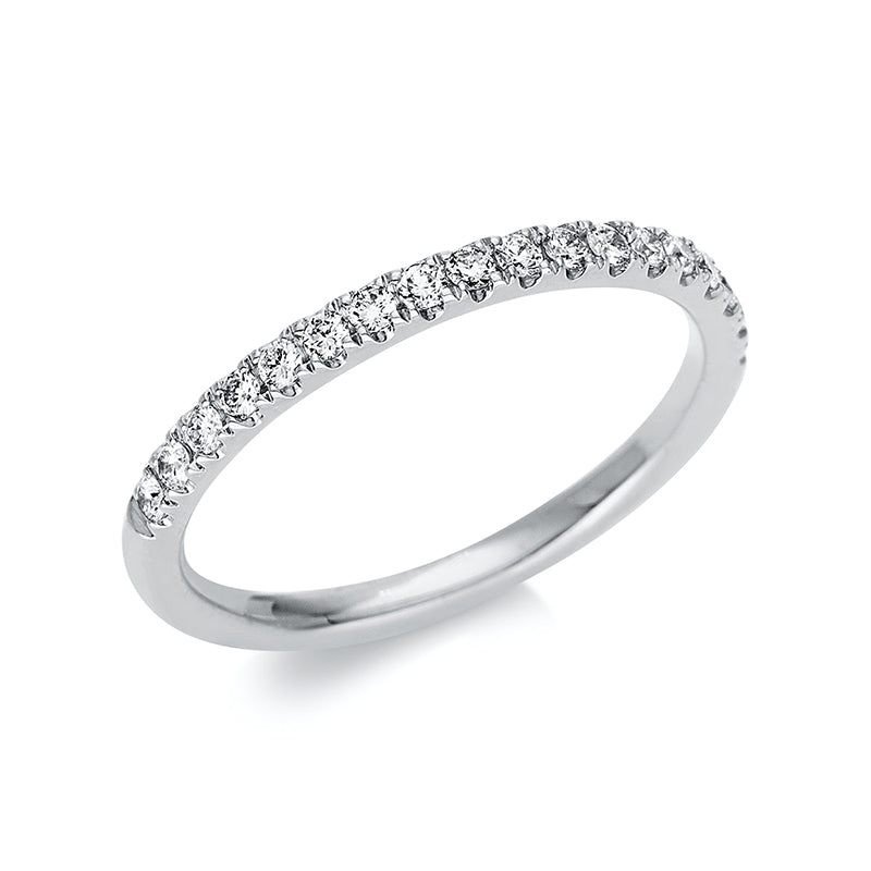 Ring 18 kt WG, 19 Brill. 0,27 ct, TW-si