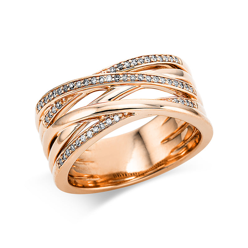 Ring 18 kt RG, 55 Brill. 0,16 ct, TW-si
