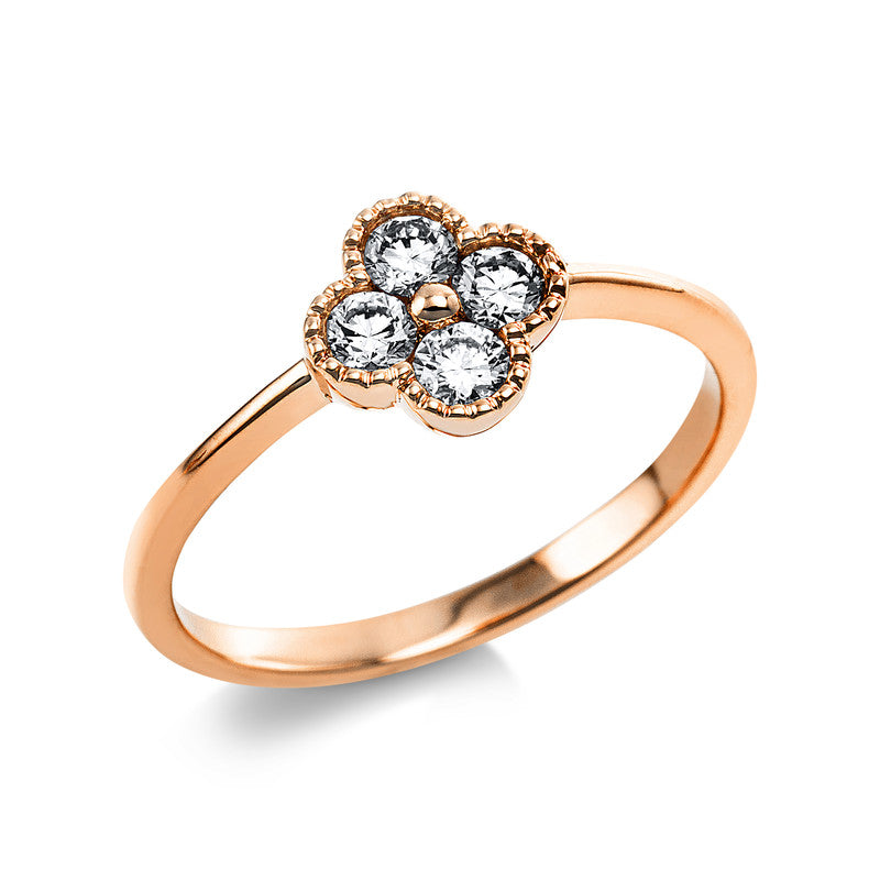 Ring 18 kt RG, 4 Brill. 0,32 ct, TW-si