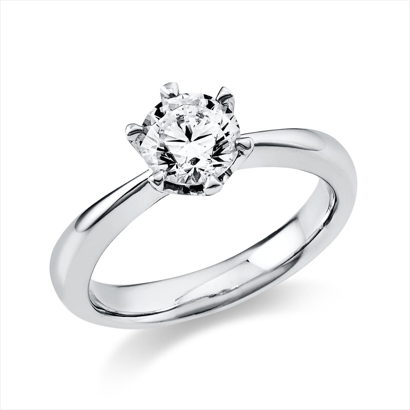 Ring 18 kt WG, GIA6521668096, 1 Brill. 1,00 ct, TW-vsi