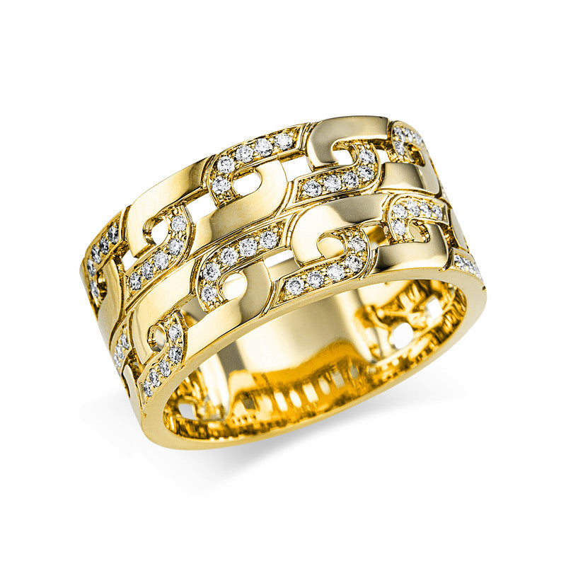 Ring 18 kt GG, 60 Brill. 0,26 ct, TW-si