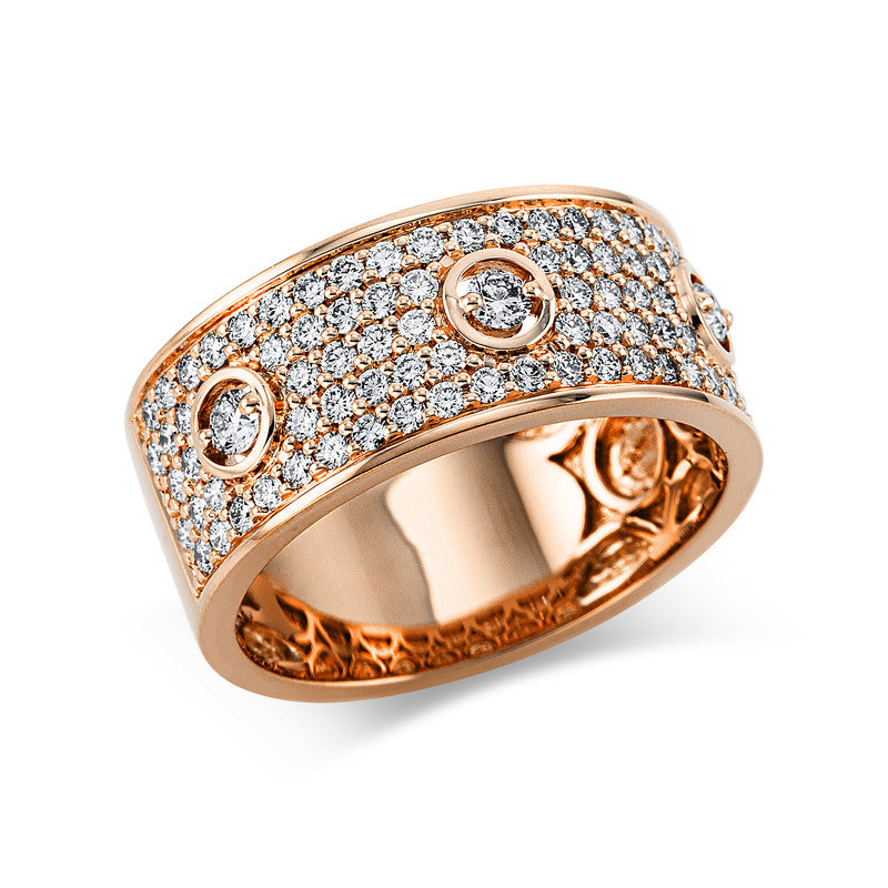 Ring 18 kt RG, 89 Brill. 0,83 ct, TW-si