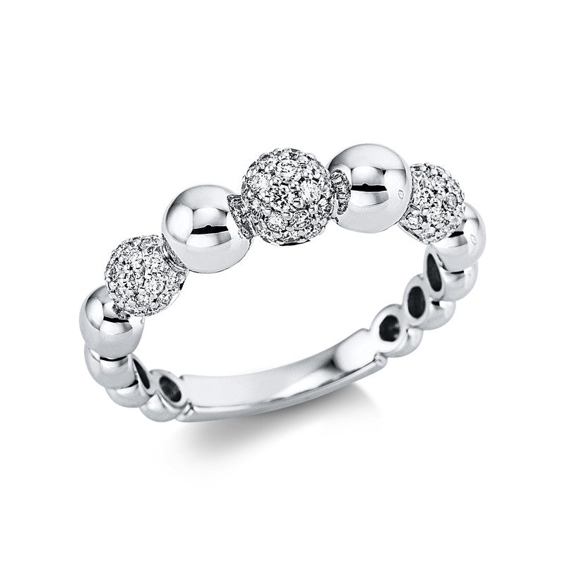 Ring 18 kt WG, 75 Brill. 0,41 ct, TW-si