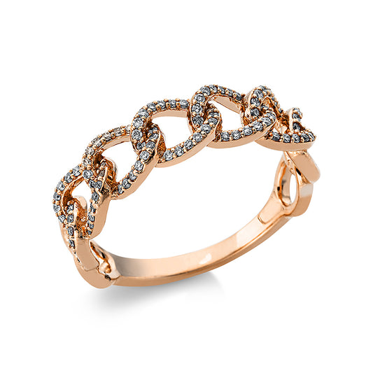 Ring 18 kt RG, 88 Brill. 0,23 ct, TW-si