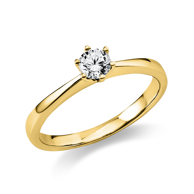 Ring 18 kt GG, 1 Brill. 0,25 ct, TW-if