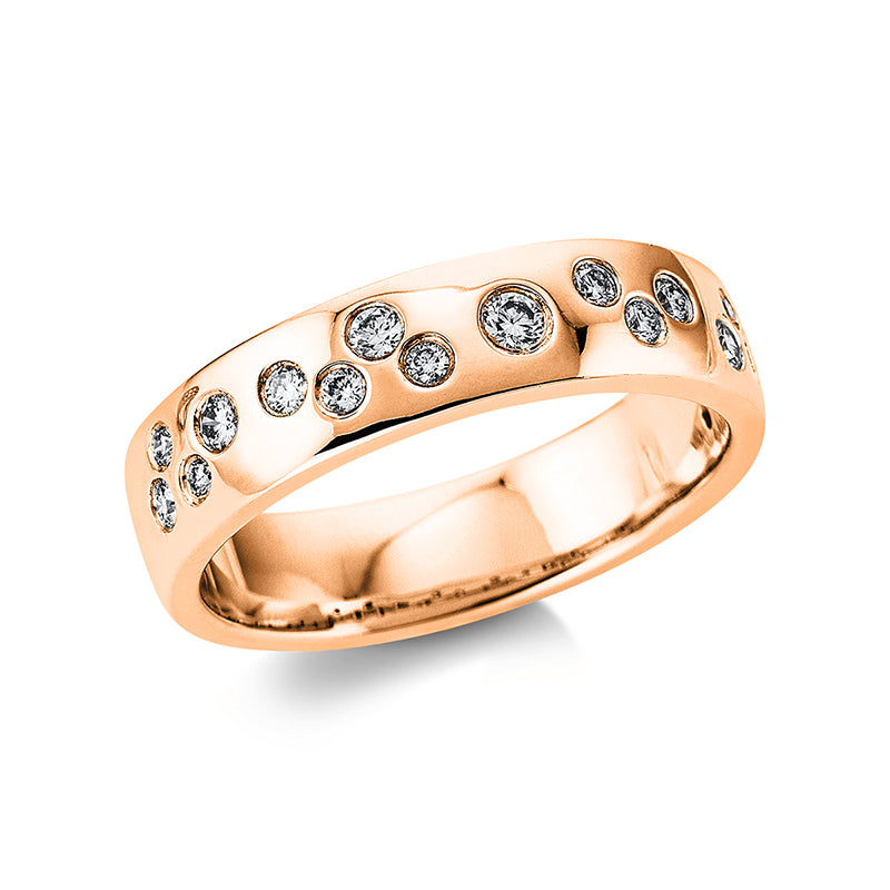 Ring 18 kt RG, 17 Brill. 0,25 ct, TW-vsi