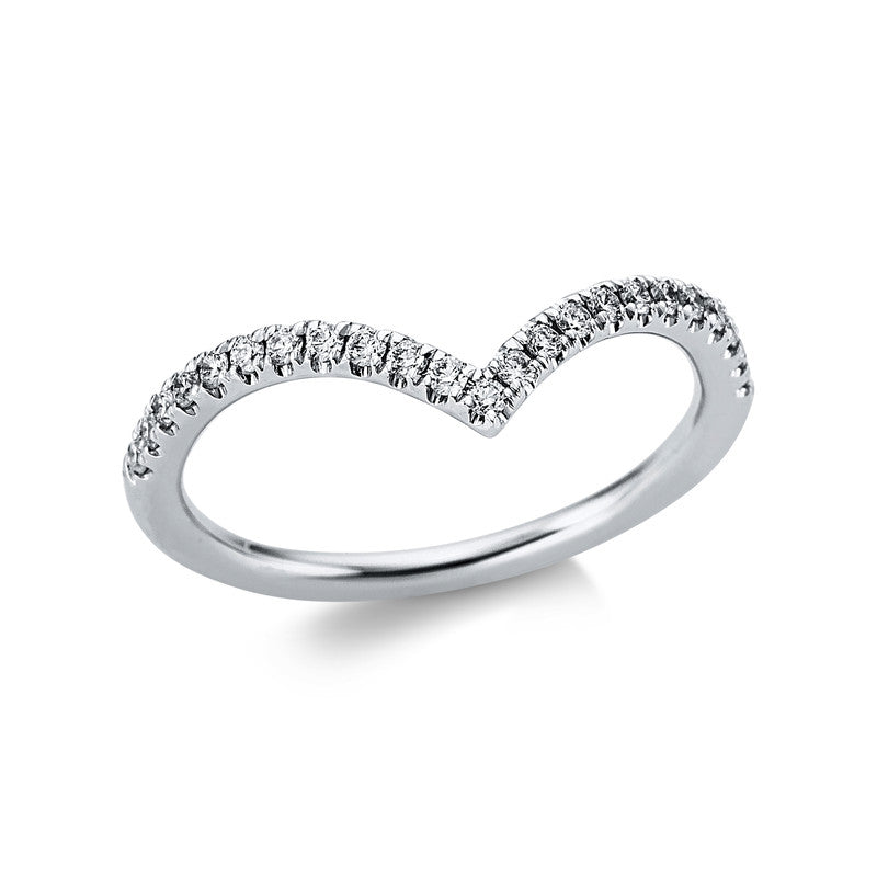 Ring 14 kt WG, 23 Brill. 0,22 ct, TW-vsi