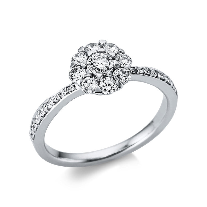 Ring 18 kt WG, 25 Brill. 0,74 ct, TW-si