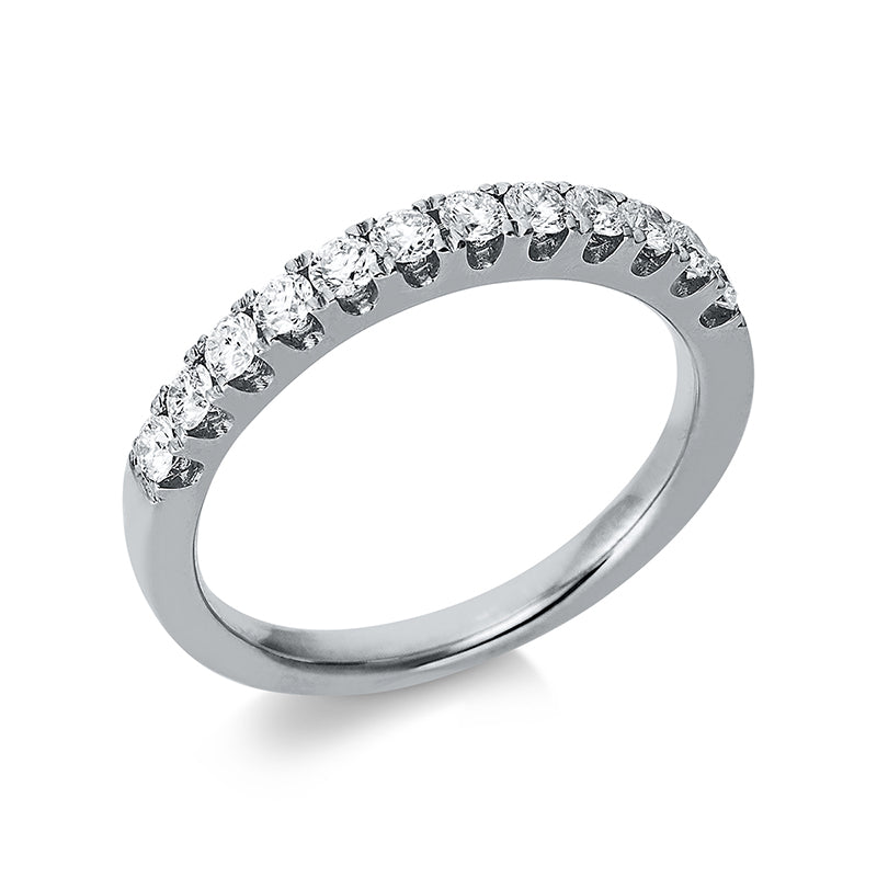 Ring 18 kt WG, 12 Brill. 0,47 ct, TW-si