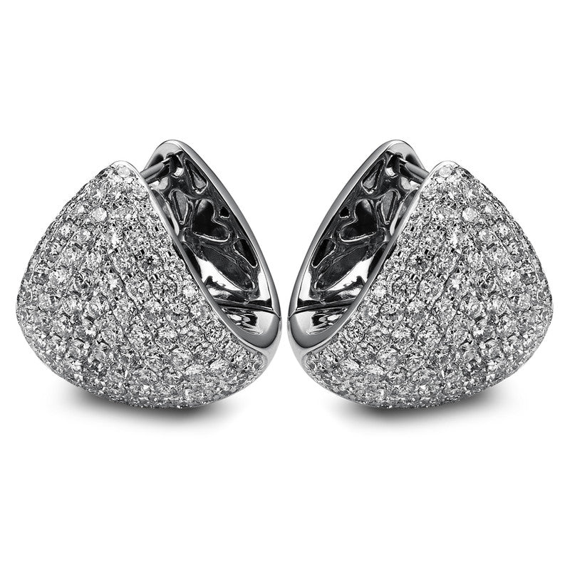 Ohrschmuck 18 kt WG, 220 Brill. 3,36 ct, TW-vsi