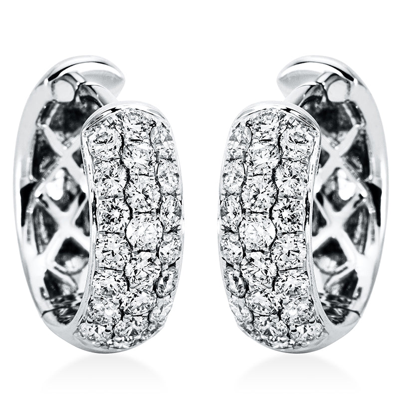Creolen 18 kt WG, 44 Brill. 0,90 ct, TW-vsi/si