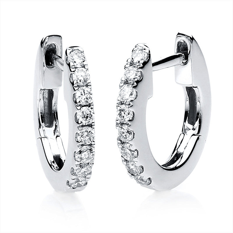 Creolen 18 kt WG, 16 Brill. 0,16 ct, TW-si