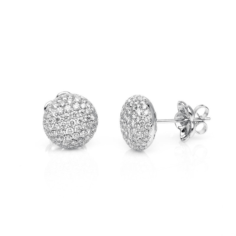 Ohrstecker 18 kt WG, 158 Brill. 1,72 ct, TW-vsi