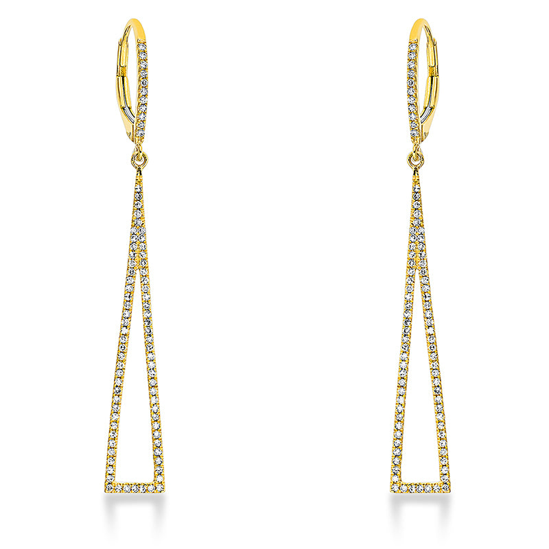 Ohrschmuck 18 kt GG, 166 Dia. 0,37 ct, W-si