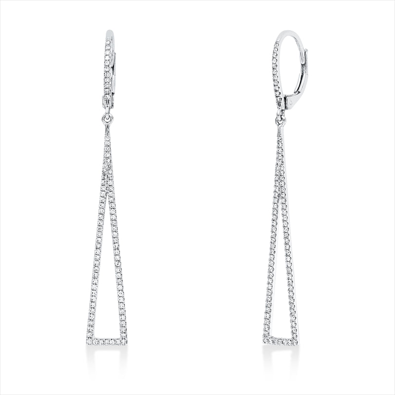 Ohrschmuck 18 kt WG, 166 Dia. 0,37 ct, W-si