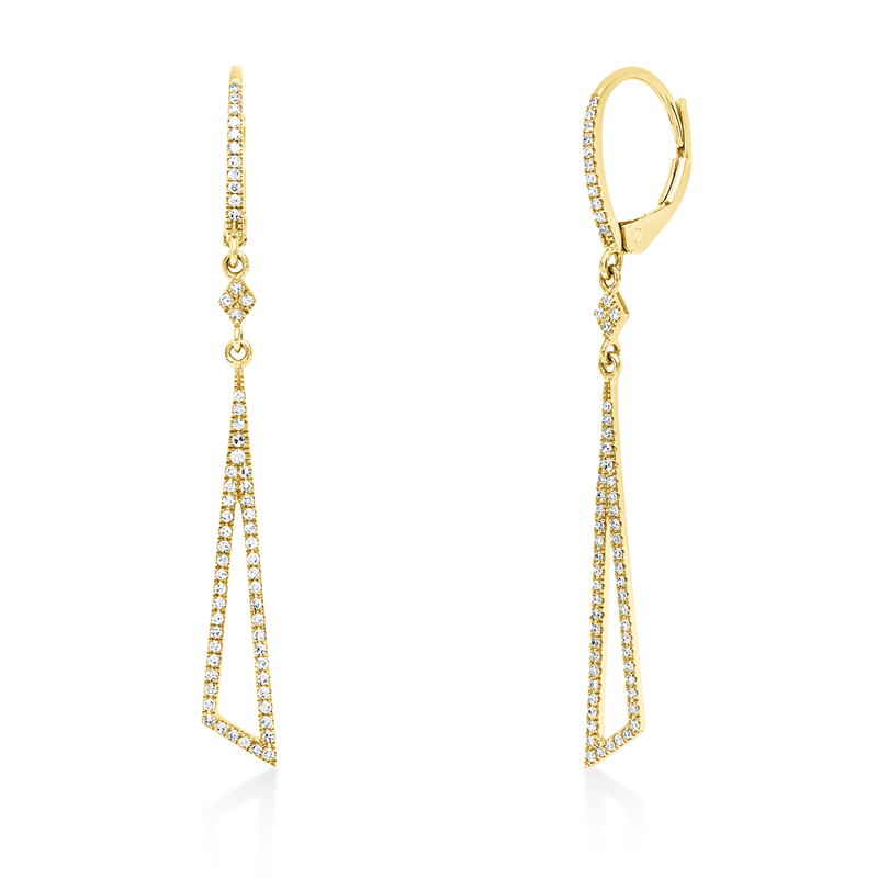 Ohrschmuck 18 kt GG, 126 Dia. 0,30 ct, W-si