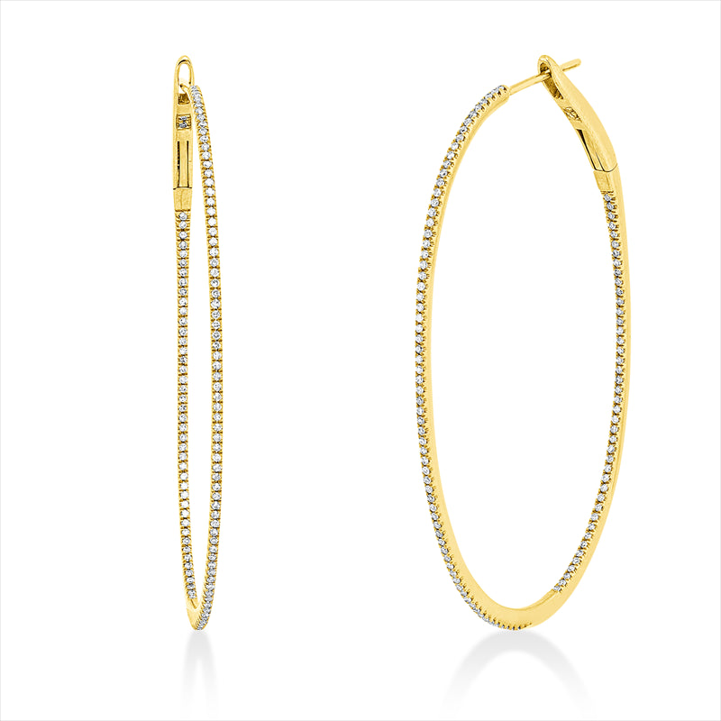 Creolen 18 kt GG, 232 Dia. 0,48 ct, TW-si