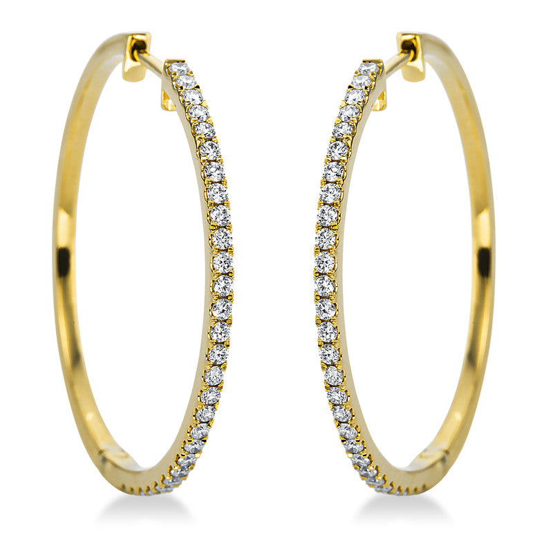 Creolen 18 kt GG, 56 Brill. 0,51 ct, TW-si