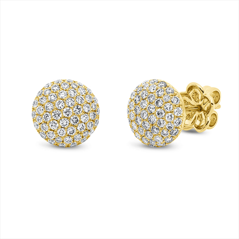 Ohrstecker 18 kt GG, 110 Brill. 1,14 ct, TW-vsi