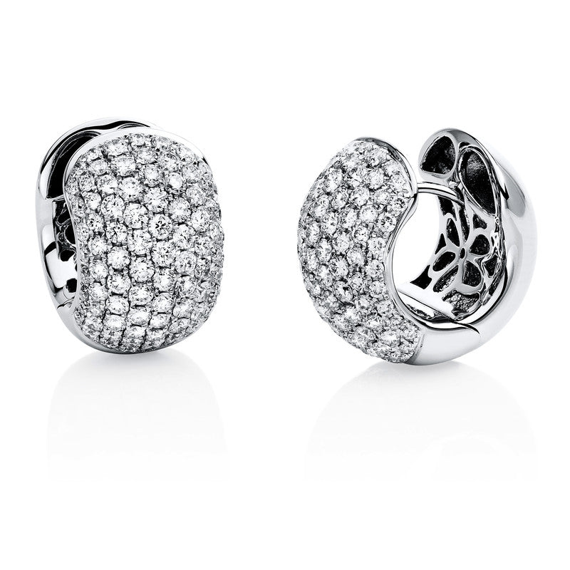 Creolen 18 kt WG, 178 Brill. 2,57 ct, TW-vsi