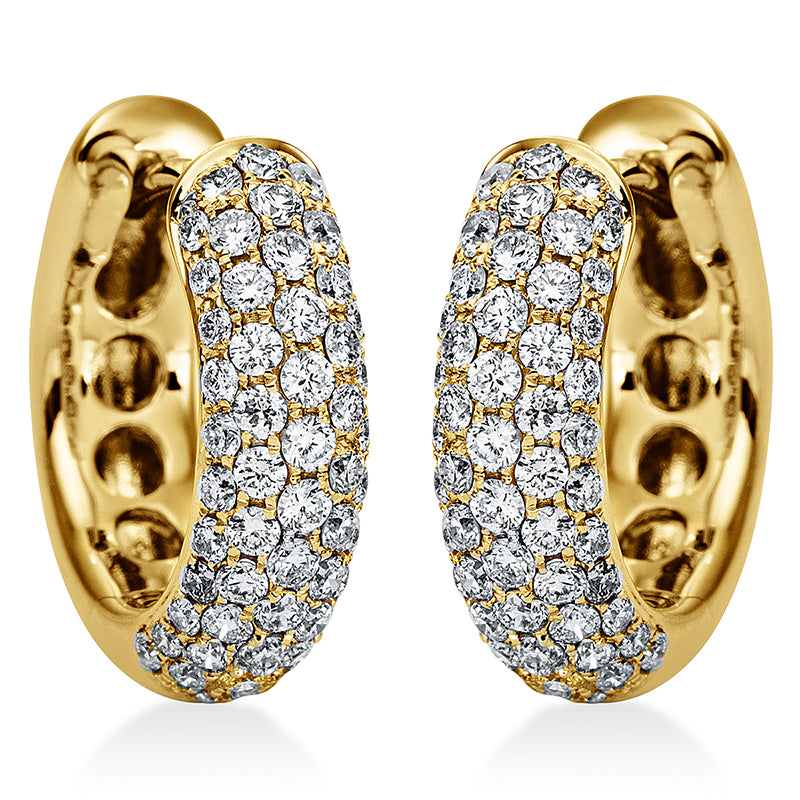 Creolen 18 kt GG, 116 Brill. 0,79 ct, TW-vsi