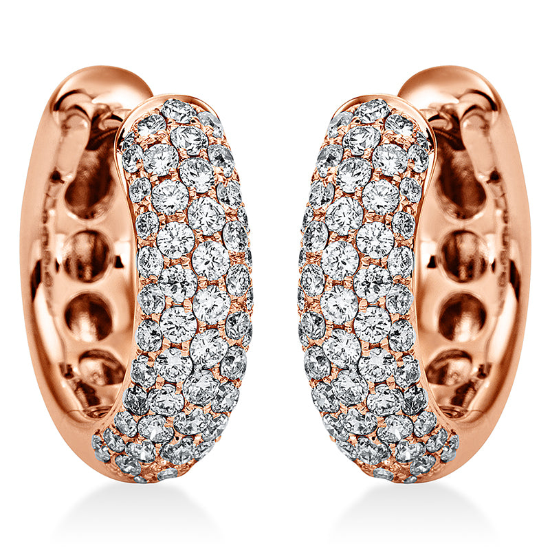 Creolen 18 kt RG, 116 Brill. 0,82 ct, TW-vsi