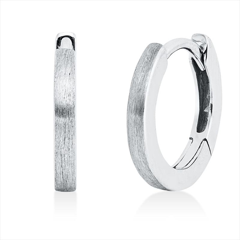 Creolen 18 kt WG, mattiert