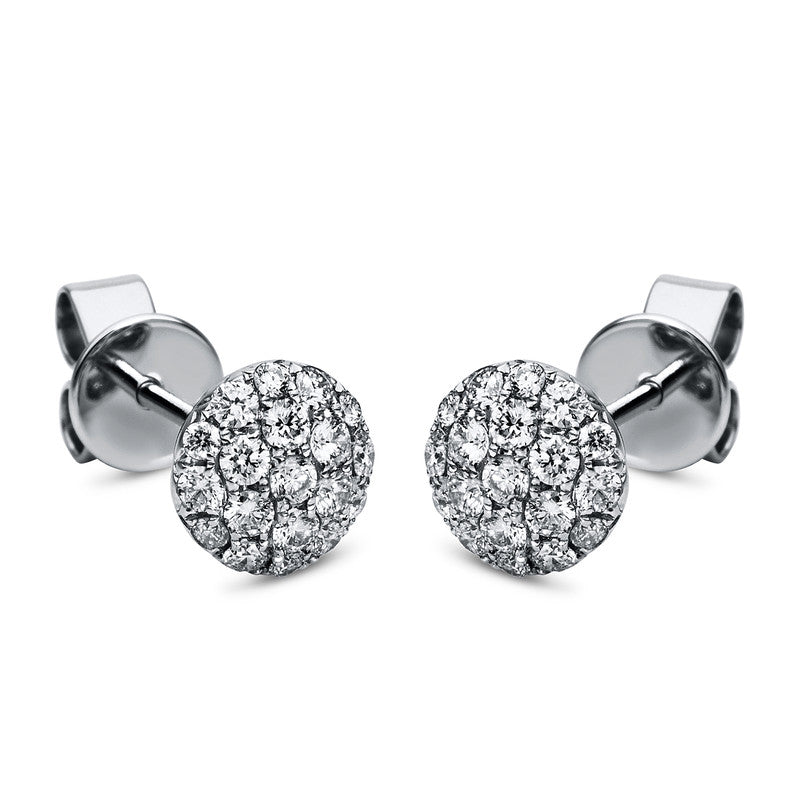Ohrstecker 18 kt WG, 38 Brill. 0,50 ct, TW-vsi