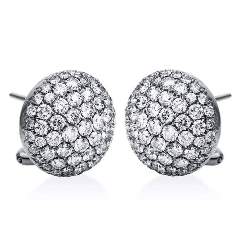 Ohrstecker 18 kt WG, 122 Brill. 2,81 ct, TW-si