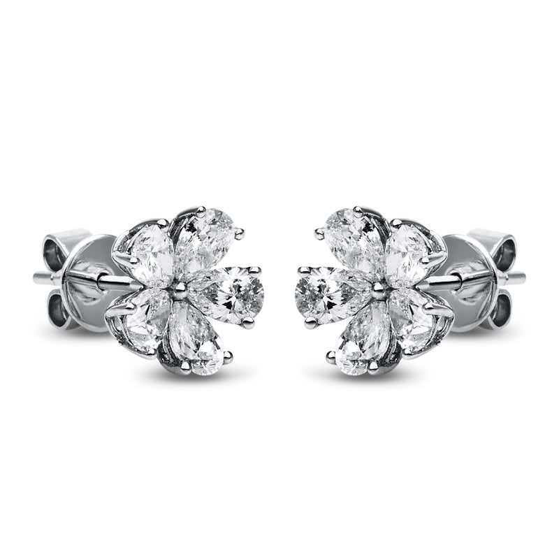 Ohrstecker 18 kt WG, 10 Tropfen 1,91 ct, TW-si