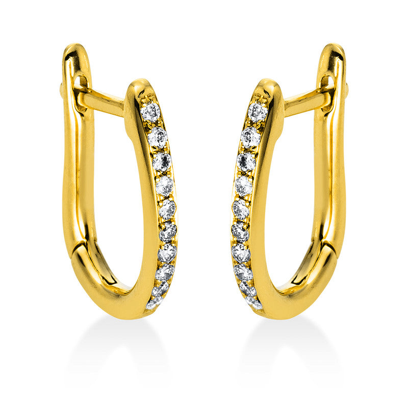 Creolen 18 kt GG, 20 Brill. 0,15 ct, TW-si