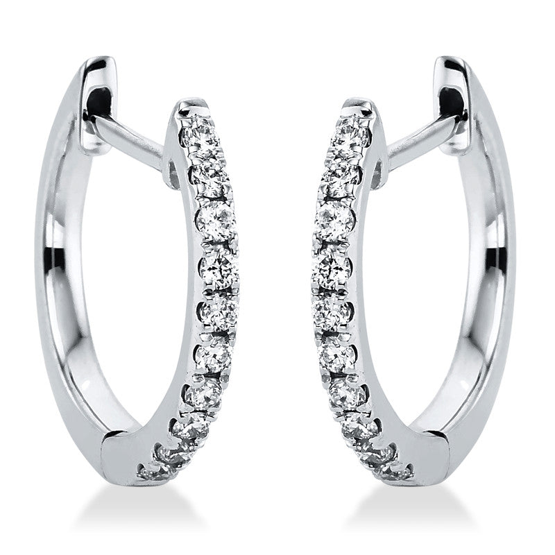 Creolen 18 kt WG, 20 Brill. 0,14 ct, TW-si