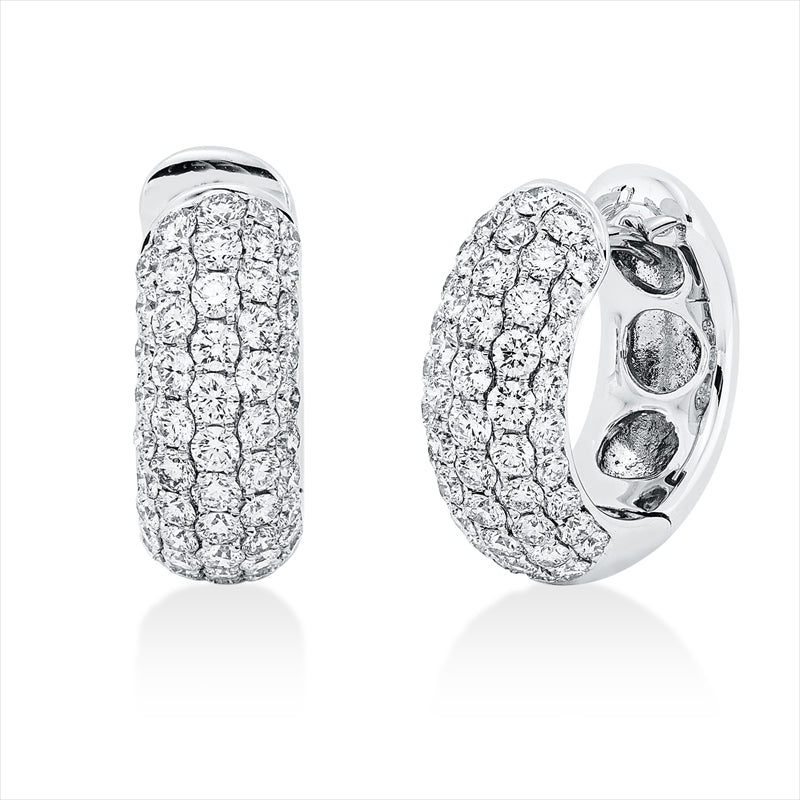 Creolen 18 kt WG, 102 Brill. 1,71 ct, TW-vsi