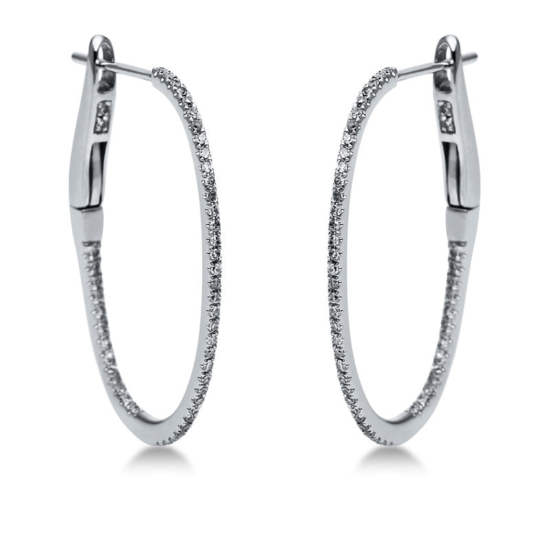 Creolen 18 kt WG, 98 Dia. 0,19 ct, TW-si