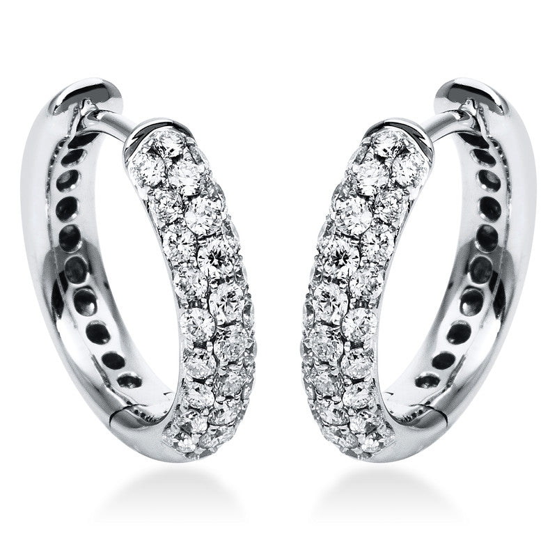 Creolen 18 kt WG, 56 Brill. 0,52 ct, TW-vsi