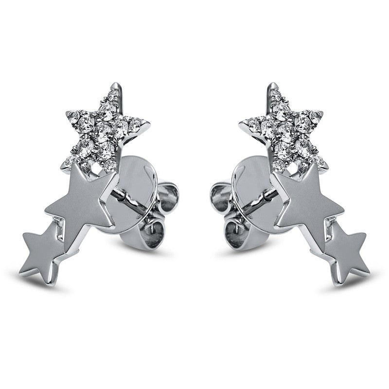 Ohrstecker 18 kt WG, 22 Brill. 0,46 ct, TW-vsi/si