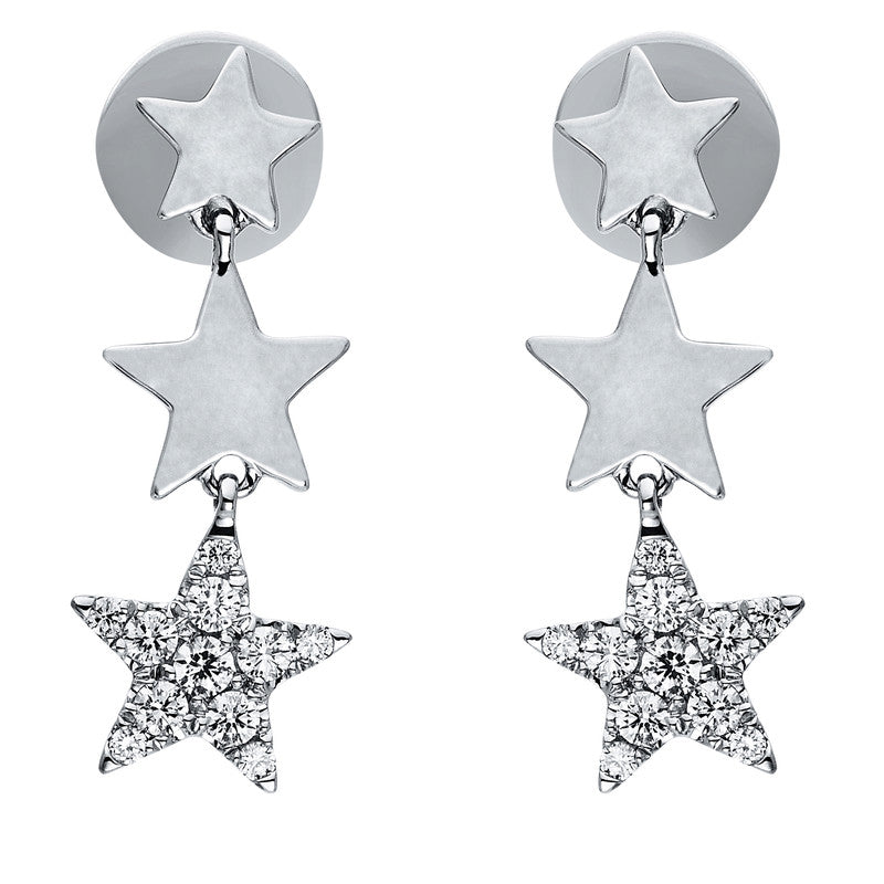 Ohrschmuck 18 kt WG, 22 Brill. 0,44 ct, TW-vsi/si