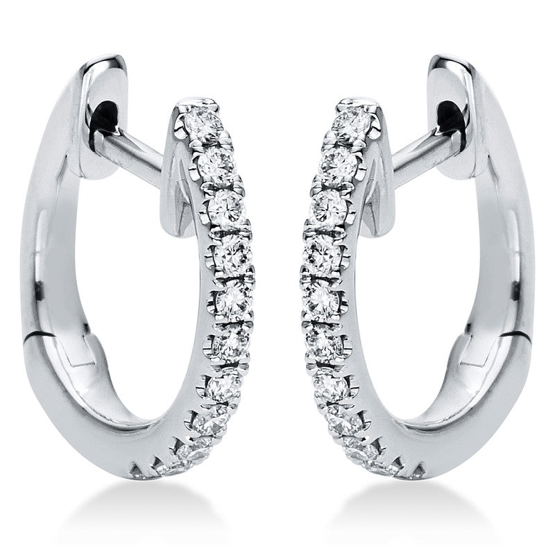 Creolen 18 kt WG, 22 Brill. 0,17 ct, TW-si