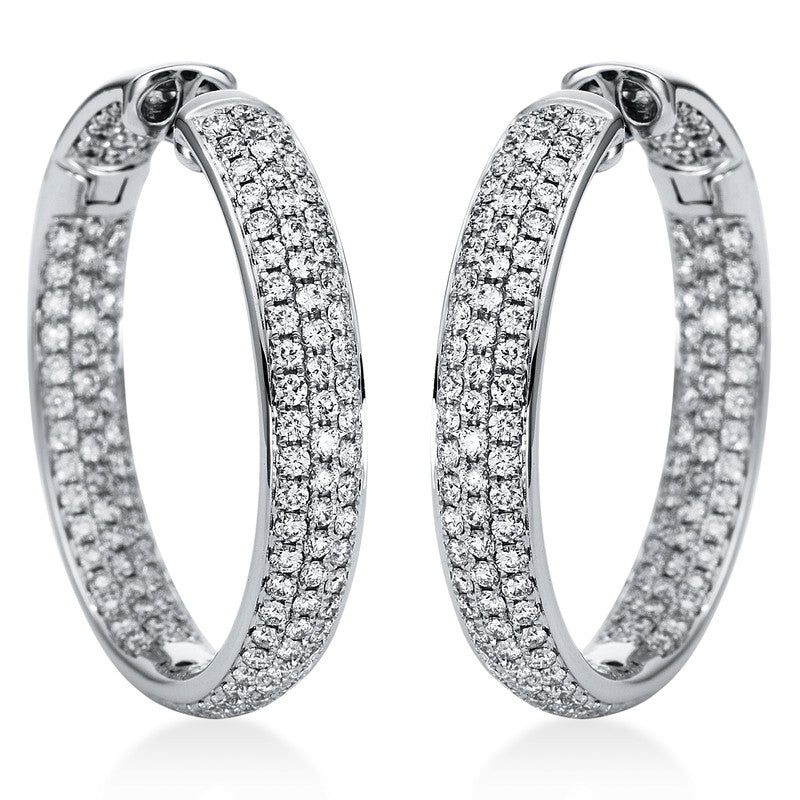 Creolen 18 kt WG, 284 Brill. 2,73 ct, TW-vsi