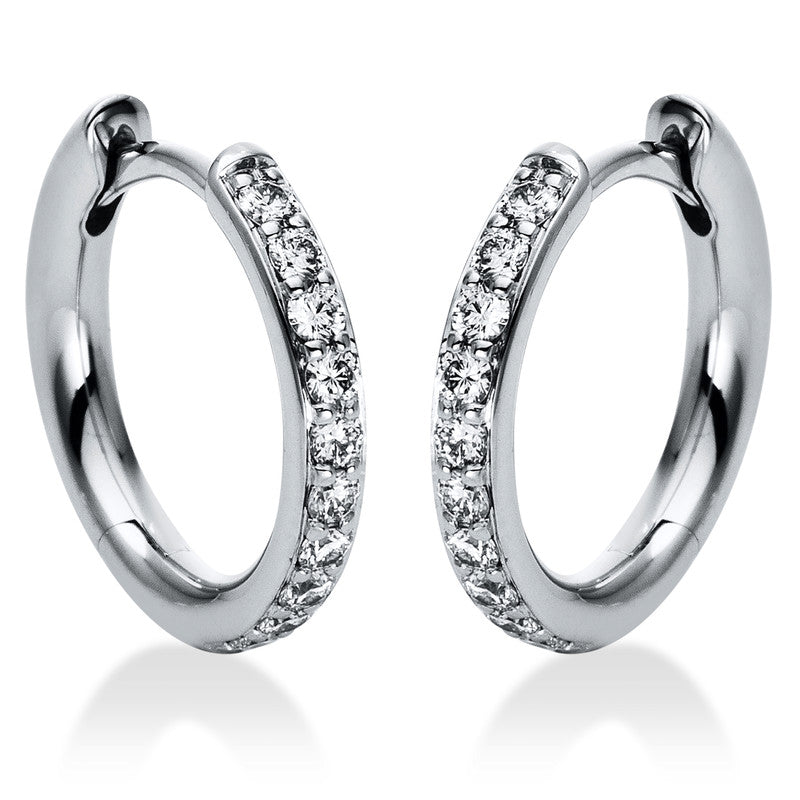 Creolen 18 kt WG, 20 Brill. 0,26 ct, TW-si